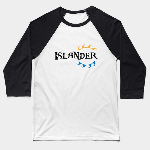 Islander Sun and Sea Baseball T-Shirt by islander